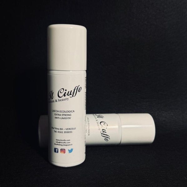 Lacca ecologica naturale da 100ml, ideale per capelli e tessuti.